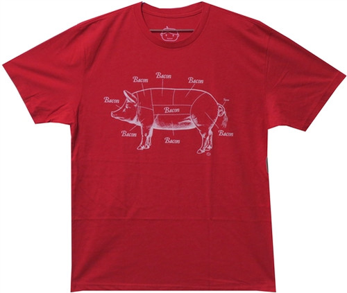 Image Closeup for Bacon T-Shirt - Where Bacon Comes From