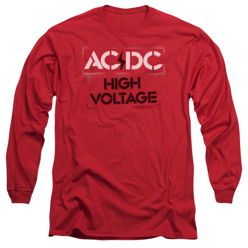 Image for AC/DC Long Sleeve Shirt - High Voltage Stencil