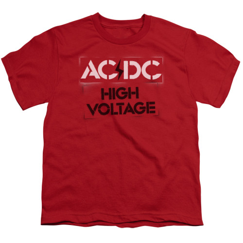 Image for AC/DC Youth T-Shirt - High Voltage Stencil