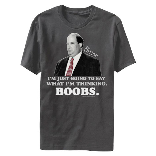 Image for The Office Kevin Thinking Boobs T-Shirt