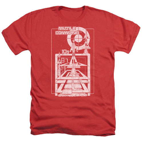 Image for Atari Heather T-Shirt - Missile Command Lift Off