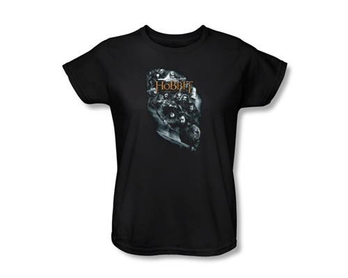 Image Closeup for The Hobbit Womens T-Shirt - Cast of Characters