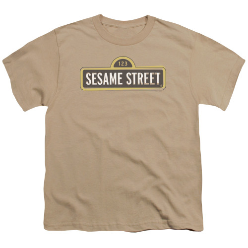 Image for Sesame Street Youth T-Shirt - Tilted Logo