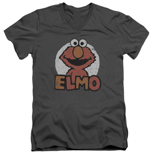 Image for Sesame Street V Neck T-Shirt - Elmo Name