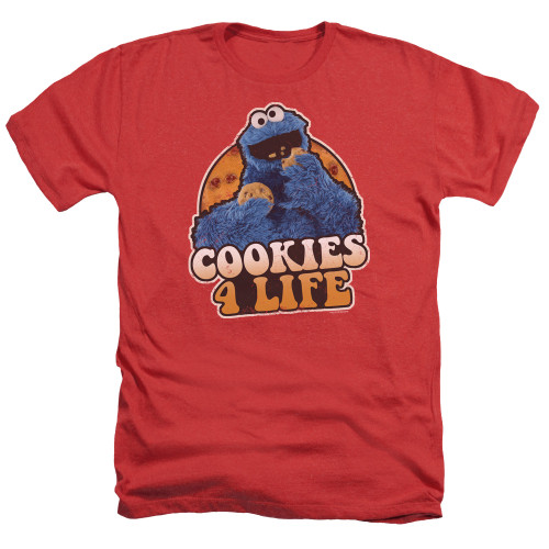 Image for Sesame Street Heather T-Shirt - Cookies 4 Life