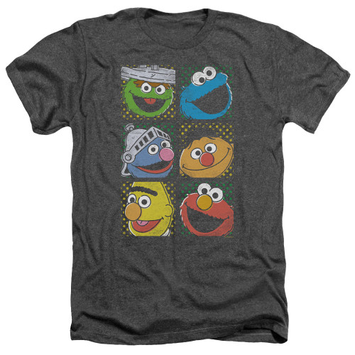 Image for Sesame Street Heather T-Shirt - Group Squares