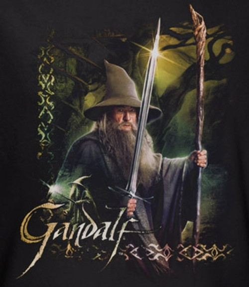 The Hobbit Desolation of Smaug Sword and Staff T-Shirt