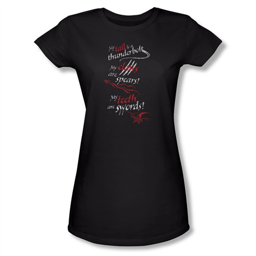 The Hobbit Girls T-Shirt - Desolation of Smaug Tail Claws Teeth