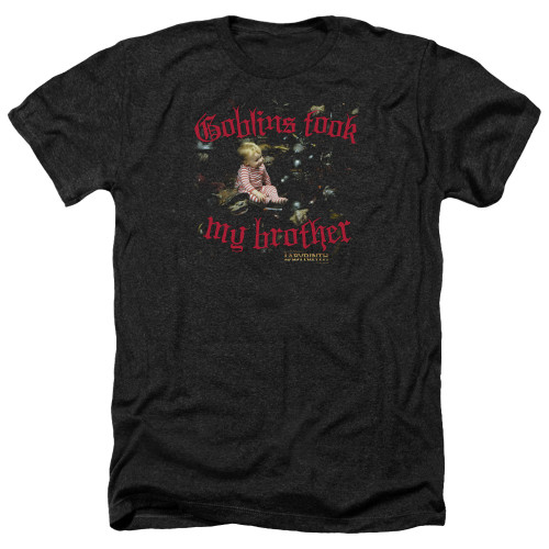 Image for Labyrinth Heather T-Shirt - Goblins Took My Brother