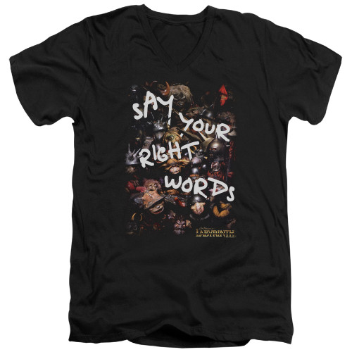 Image for Labyrinth V Neck T-Shirt - Right Words
