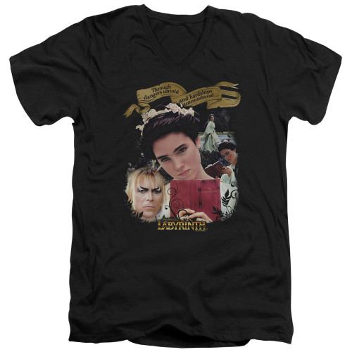 Image for Labyrinth V Neck T-Shirt - Dangers Untold