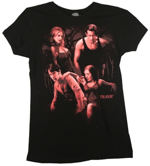 Image Closeup for True Blood Four Shot Girls T-Shirt