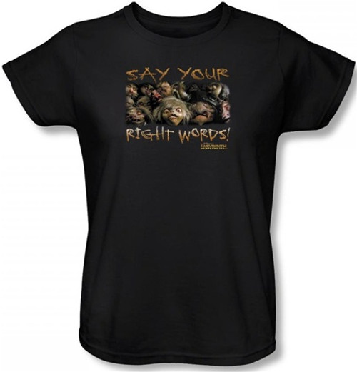 Labyrinth Womens T-Shirt - Say Your Right Words