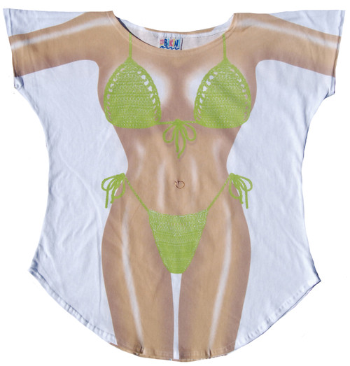 Image for Lime Macrame Bikini Cover Up T-Shirt