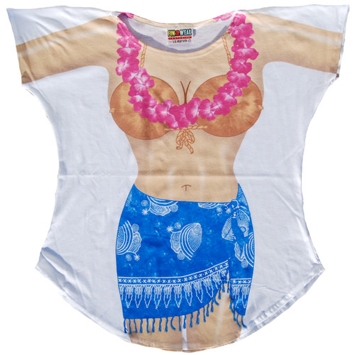 Image for Blue Sarong Cover Up T-Shirt