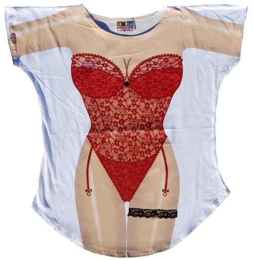 Image for Red Lingerie Cover Up T-Shirt