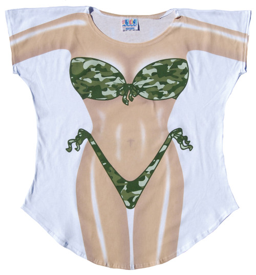 Image for Camouflage Bikini Cover Up T-Shirt