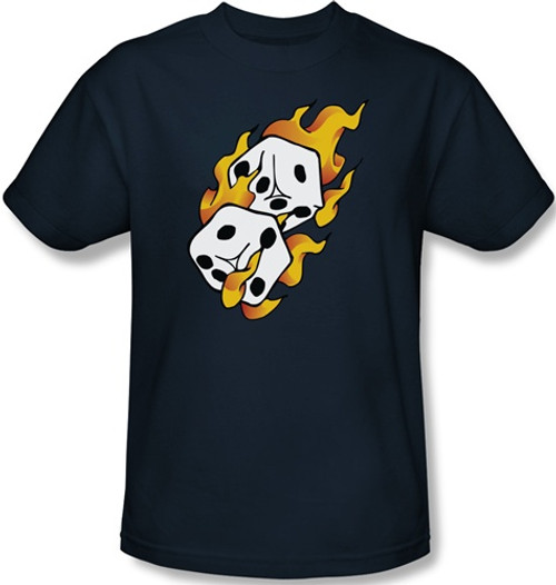 Leadership 2 Flaming Dice Navy T-Shirt