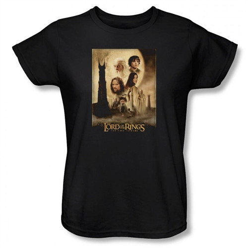 Lord of the Rings Woman's T-Shirt - Two Towers Poster