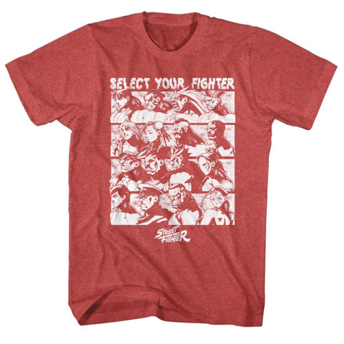 Image for Street Fighter Select Screen Heather T-Shirt