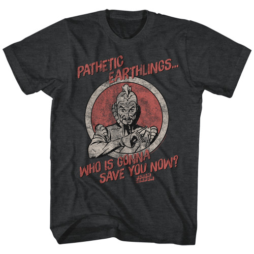 Image for Flash Gordon Patheic Earthlings Heather T-Shirt