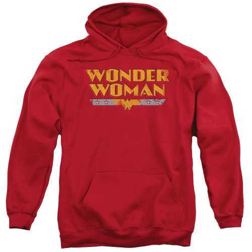 Image for Wonder Woman Hoodie - Distressed Title Logo