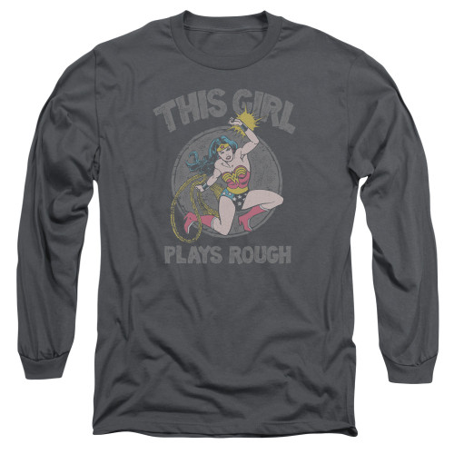 Image for Wonder Woman Long Sleeve Shirt - This Girl Plays Rough