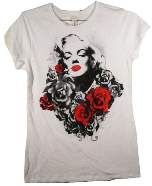 Marilyn Monroe Roses Girls T-Shirt