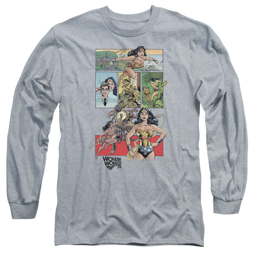Image for Wonder Woman Long Sleeve Shirt - WW 75 Comic Page