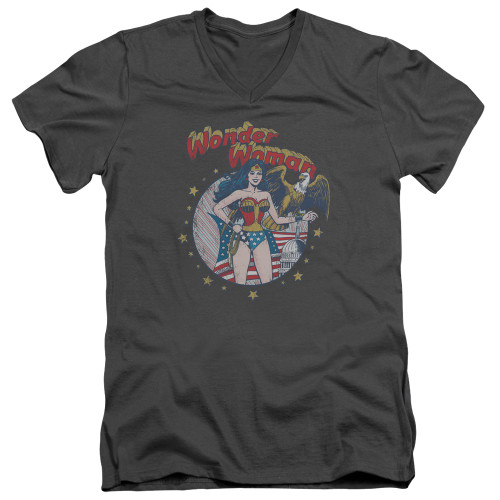 Image for Wonder Woman V Neck T-Shirt - At Your Service