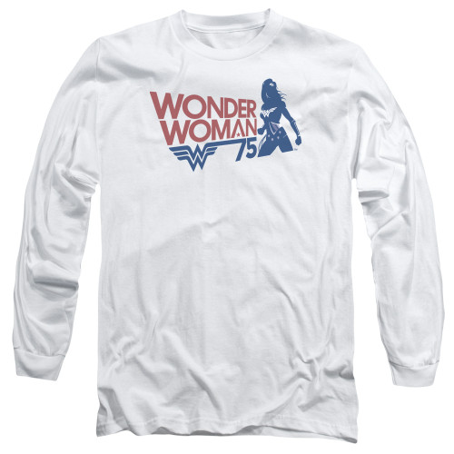 Image for Wonder Woman Long Sleeve Shirt - 75 Silhouette