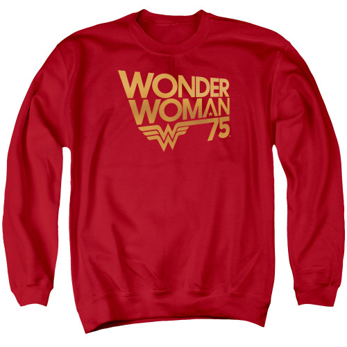 Image for Wonder Woman Crewneck - 75th Anniversary Gold Logo