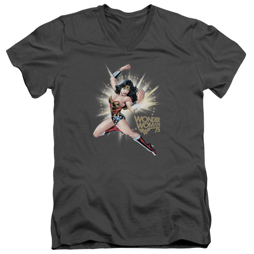 Image for Wonder Woman V Neck T-Shirt - 75th Bracelets