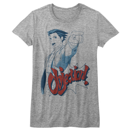 Image for Ace Attorney Girls Heather T-Shirt - Objection