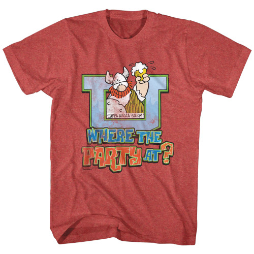 Image for Hagar the Horrible Heather T-Shirt - Where the Party At?