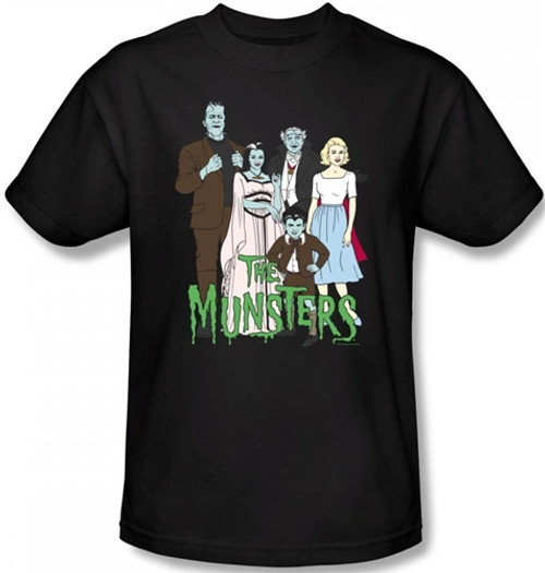 Image Closeup for The Munsters the Family T-Shirt