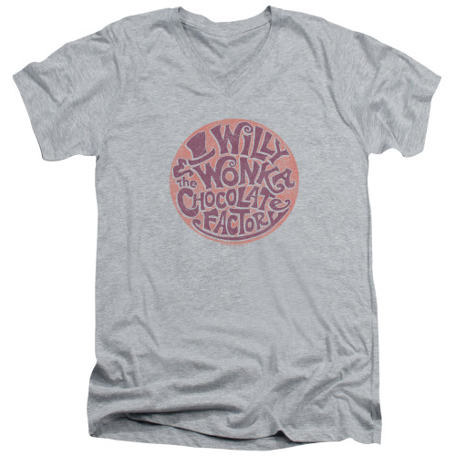 Image for Willy Wonka and the Chocolate Factory V Neck T-Shirt - Circle Logo