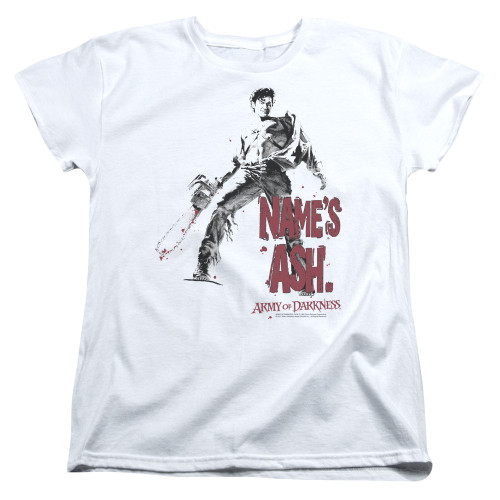 Image for Army of Darkness Womans T-Shirt - Names Ash