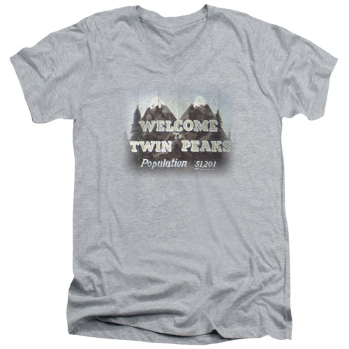 Image for Twin Peaks V Neck T-Shirt - Welcome to Twin Peaks