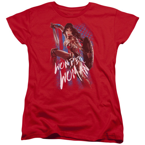 Image for Wonder Woman Movie Womans T-Shirt - American Hero