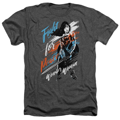 Image for Wonder Woman Movie Heather T-Shirt - Fight for Peace