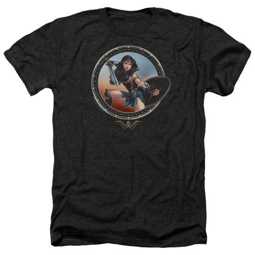 Image for Wonder Woman Movie Heather T-Shirt - Battle Pose