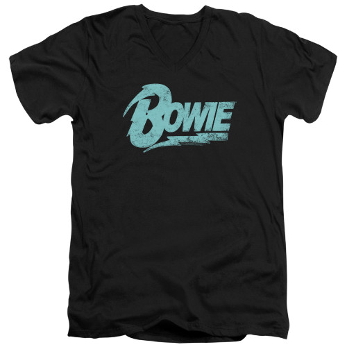 Image for David Bowie V Neck T-Shirt - Logo