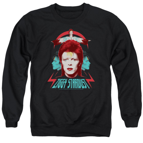 Image for David Bowie Crewneck - Ziggy Heads