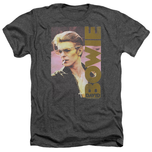 Image for David Bowie Heather T-Shirt - Smokin