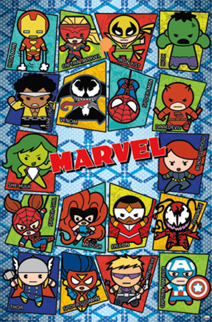 Image for Marvel Kawaii Grid Poster