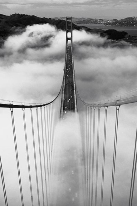 Image for Misty Morning Poster - Golden Gate Bridge
