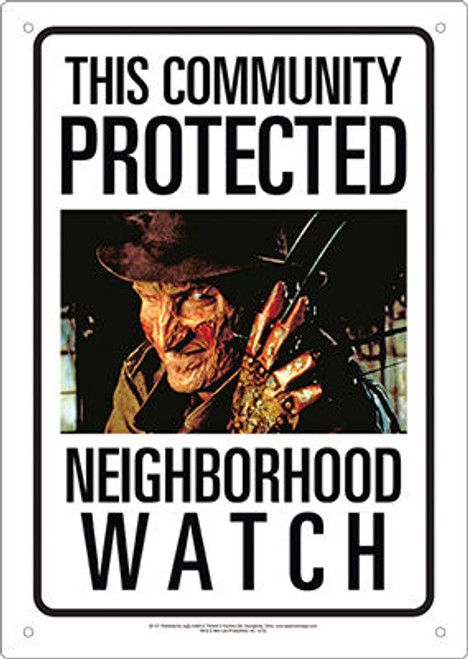 Image for A Nightmare on Elm Street Community Watch Tin Sign