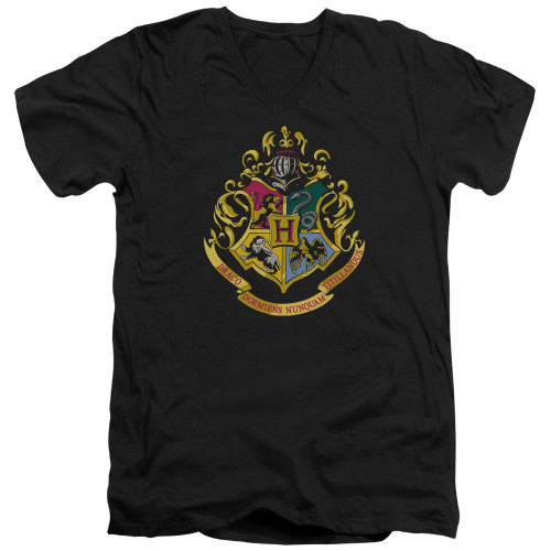 Image for Harry Potter V Neck T-Shirt - Hogwarts Crest