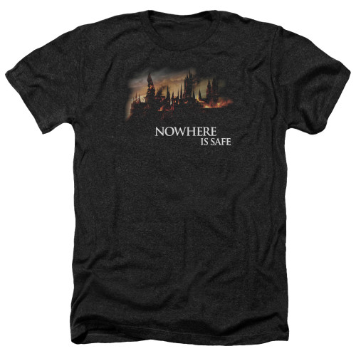 Image for Harry Potter Heather T-Shirt - Burning Hogwarts